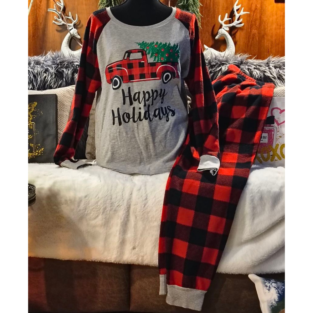 Red Plaid Pajamas Women's XL - Picture 1 of 6